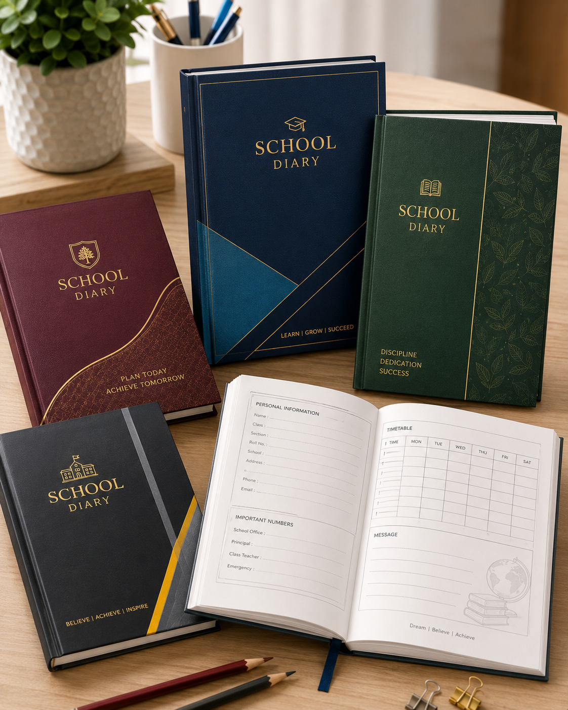 Custom School Diaries and Planners